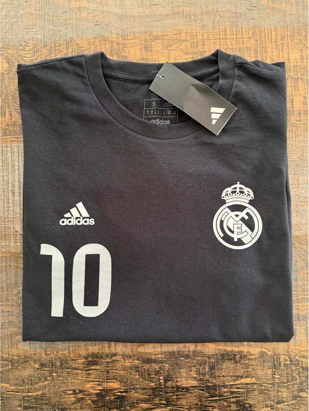 Small Adidas Real Madrid Black Cotton T-shirt Mbappe #10 25/26